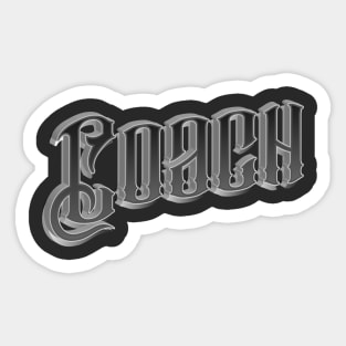 Coach Lettering Sticker